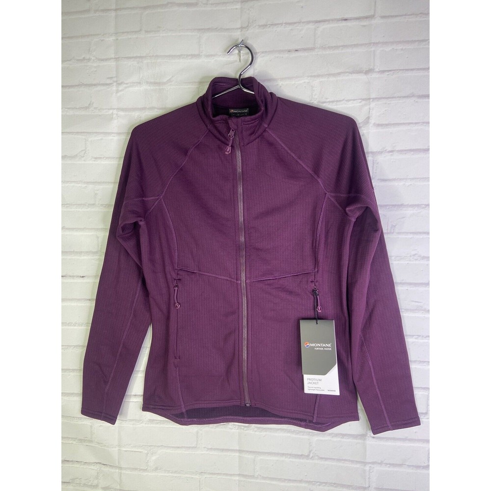 Montane Womens Protium Jacket Lightweight Fleece Activewear Pockets Green Size S